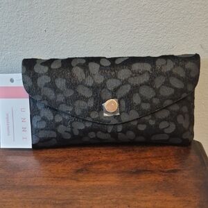 Unni Black Patterned Crossbody Bag Purse Clutch 8 X 5